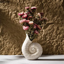 GobekUsa Conch Ceramic Vase for Aesthetic Desk Decor and Flowers Arrangement