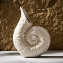 GobekUsa Conch Ceramic Vase for Aesthetic Desk Decor and Flowers Arrangement