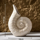 GobekUsa Conch Ceramic Vase for Aesthetic Desk Decor and Flowers Arrangement