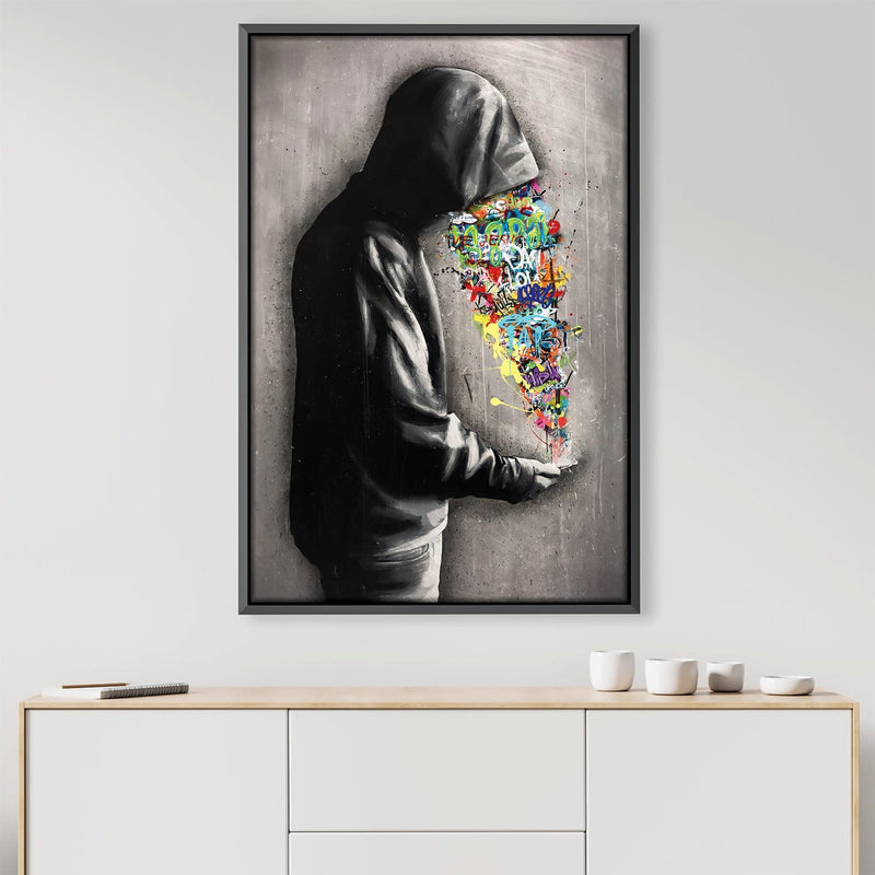 White Noise Graffiti Canvas