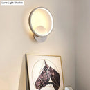 GobekUsa White Nordic Style LED Wall Sconce - Shaded Acrylic Corridor Light Fixture