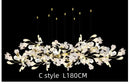 GobekUsa Ginkgo Chandelier Villa Duplex Pendant Light for Living Room & Hotel Lobby