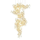 GobekUsa Ginkgo Chandelier Villa Duplex Pendant Light for Living Room & Hotel Lobby