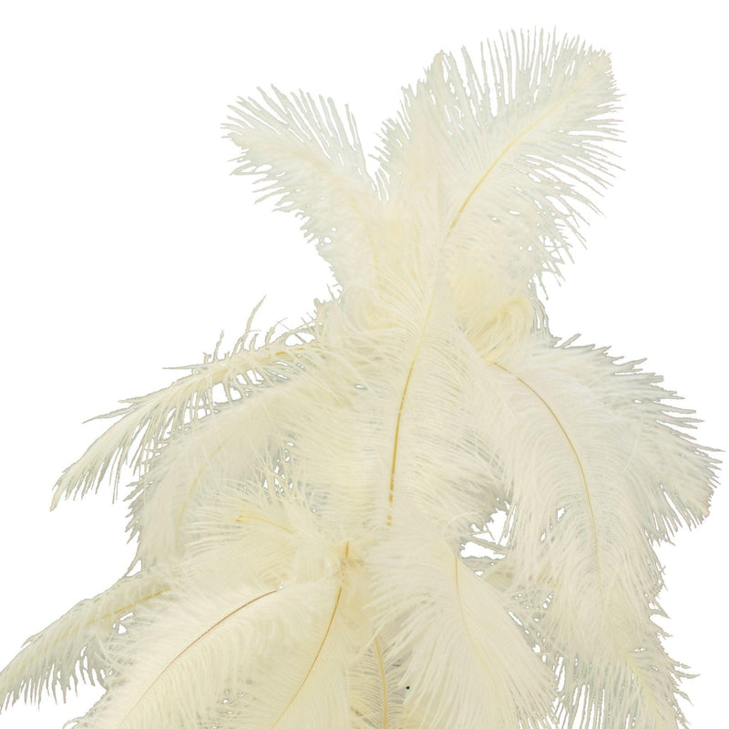 White Ostrich Feather Christmas Tree