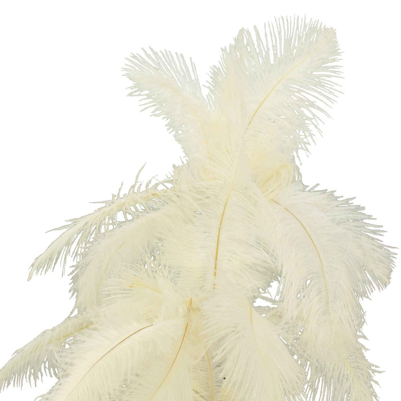 White Ostrich Feather Christmas Tree