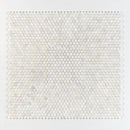 White Pearl Honed Hexagon 1x1 Marble Mosaics 11 1/2x12 1/4