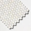 White Pearl Honed Hexagon 1x1 Marble Mosaics 11 1/2x12 1/4