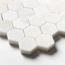 White Pearl Honed Hexagon 1x1 Marble Mosaics 11 1/2x12 1/4