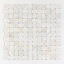 White Pearl Multi Finish Pinwheel Marble Mosaics 10 5/8x10 5/8