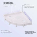 White plastic corner bathroom shelf organizer caddy with hooks bathroom by Decorbites