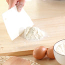 White plastic dough cream cake cutter spatula – kitchen baking tool by Decorbites