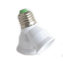 White plastic dual e27 bulb socket converter kitchen light splitter by Decorbites