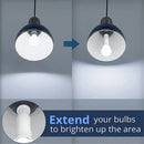 White plastic e27 socket extender lamp adapter kitchen light fitting by Decorbites