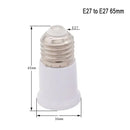 White plastic e27 socket extender lamp adapter kitchen light fitting by Decorbites