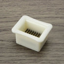 White plastic green bean slicer with metal blades kitchen shredder by Decorbites