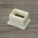 White plastic green bean slicer with metal blades kitchen shredder by Decorbites