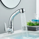 GobekUsa Lift-Up Bathroom Sink Faucet Chrome Finish 360-degree Rotation Water Mixer