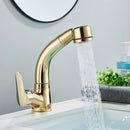GobekUsa Lift-Up Bathroom Sink Faucet Chrome Finish 360-degree Rotation Water Mixer