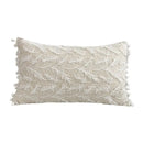 White plum blossom butterfly cushion cover living room tasseled pillow by Decorbites