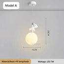 GobekUsa Bear Nursery Room Resin Pendant Lamp for Kids Bedroom
