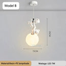 GobekUsa Bear Nursery Room Resin Pendant Lamp for Kids Bedroom