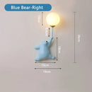 GobekUsa Bear Night Light: Nordic Cartoon Moon Lamp for Kids Room Decor
