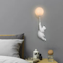 GobekUsa Bear Night Light: Nordic Cartoon Moon Lamp for Kids Room Decor