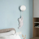 GobekUsa Bear Night Light: Nordic Cartoon Moon Lamp for Kids Room Decor