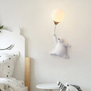GobekUsa Bear Night Light: Nordic Cartoon Moon Lamp for Kids Room Decor