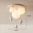 GobekUsa Bear Resin Pendant Light for Children's Room & Kindergarten