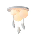 GobekUsa Bear Resin Pendant Light for Children's Room & Kindergarten