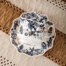 White porcelain classic blue & gold tea cup set dining room scalloped by Decorbites