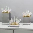 GobekUsa Crystal Stone Marble Ornament | Clear Natural Decorative Figurines for Home Decor