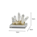 GobekUsa Crystal Stone Marble Ornament | Clear Natural Decorative Figurines for Home Decor