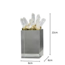 GobekUsa Crystal Stone Marble Ornament | Clear Natural Decorative Figurines for Home Decor