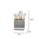 GobekUsa Crystal Stone Marble Ornament | Clear Natural Decorative Figurines for Home Decor