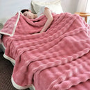 GobekUsa Bubble Velvet Blanket: Soft Cozy Flannel Sofa Cover, Single/Double, Office Nap & Air Conditioning