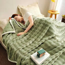 GobekUsa Bubble Velvet Blanket: Soft Cozy Flannel Sofa Cover, Single/Double, Office Nap & Air Conditioning