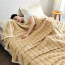 GobekUsa Bubble Velvet Blanket: Soft Cozy Flannel Sofa Cover, Single/Double, Office Nap & Air Conditioning