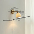 GobekUsa Ceramic LED Wall Sconce Up Down Rotate Pull Chain Mirror Light