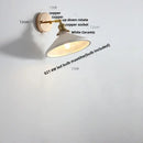 GobekUsa Ceramic LED Wall Sconce Up Down Rotate Pull Chain Mirror Light