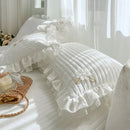 GobekUsa Handmade Lace Flowers Quilted Bedspread Coverlet Queen Double Mattress Cover