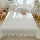 GobekUsa Handmade Lace Flowers Quilted Bedspread Coverlet Queen Double Mattress Cover