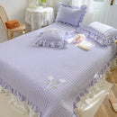 GobekUsa Handmade Lace Flowers Quilted Bedspread Coverlet Queen Double Mattress Cover