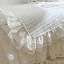GobekUsa Handmade Lace Flowers Quilted Bedspread Coverlet Queen Double Mattress Cover