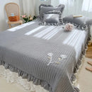GobekUsa Handmade Lace Flowers Quilted Bedspread Coverlet Queen Double Mattress Cover