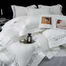 GobekUsa 1200TC Egyptian Cotton Bedding Set with Hollow Lace Broad Side