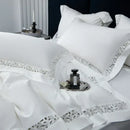 GobekUsa 1200TC Egyptian Cotton Bedding Set with Hollow Lace Broad Side