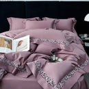 GobekUsa 1200TC Egyptian Cotton Bedding Set with Hollow Lace Broad Side