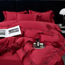 GobekUsa 1200TC Egyptian Cotton Bedding Set with Hollow Lace Broad Side